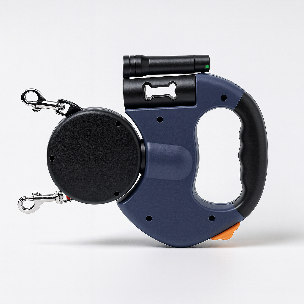 BarkBuddy™ – 2-in-1 Einziehbare Hundeleine mit 360° Drehgelenk