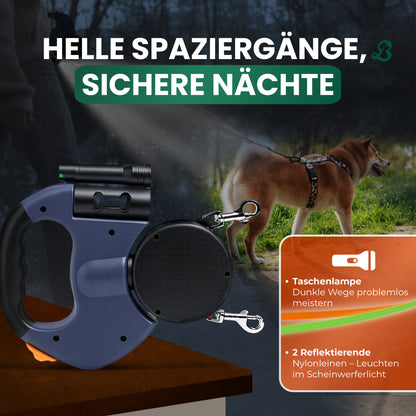 BarkBuddy™ – 2-in-1 Einziehbare Hundeleine mit 360° Drehgelenk